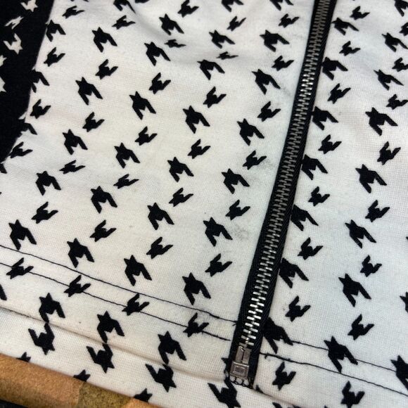 Giani Bini Black White Tank Top Midriff Skirt Set Womens 6 Zipper - Picture 6 of 10